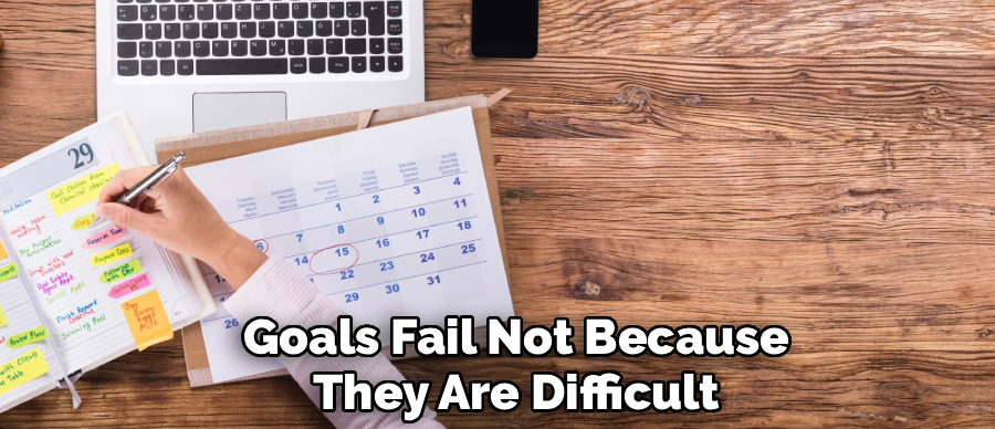 Goals Fail Not Because
They Are Difficult
