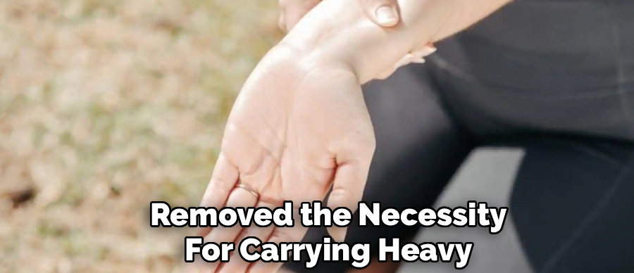 Removed the Necessity
For Carrying Heavy