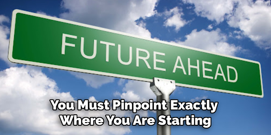 You Must Pinpoint Exactly 
Where You Are Starting
