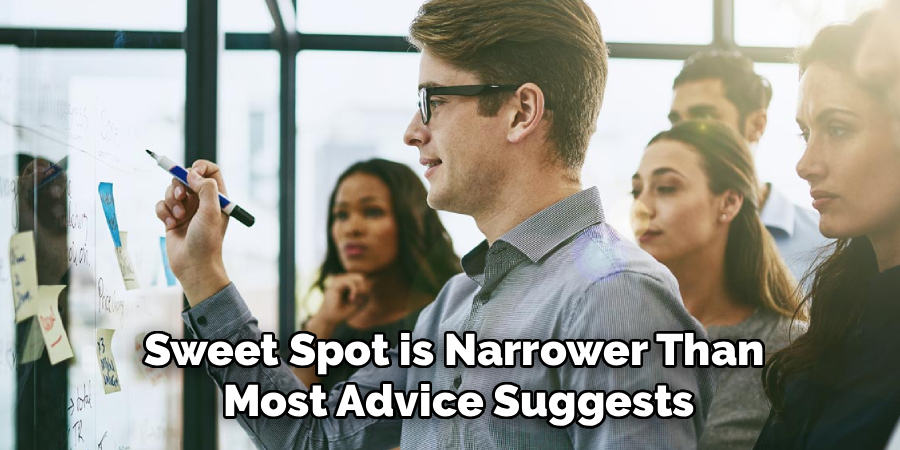 Sweet Spot is Narrower Than
Most Advice Suggests